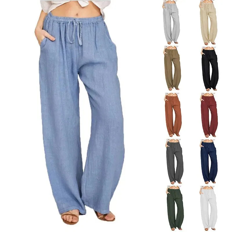 Women's Casual Loose Elastic Waist Trouser