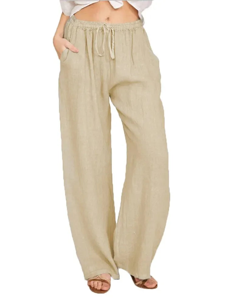 Women's Casual Loose Elastic Waist Trouser