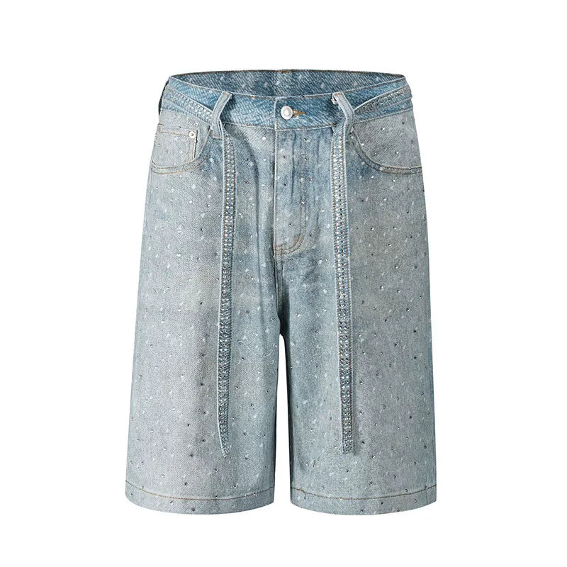 Rhinestone Denim Shorts (Unisex)