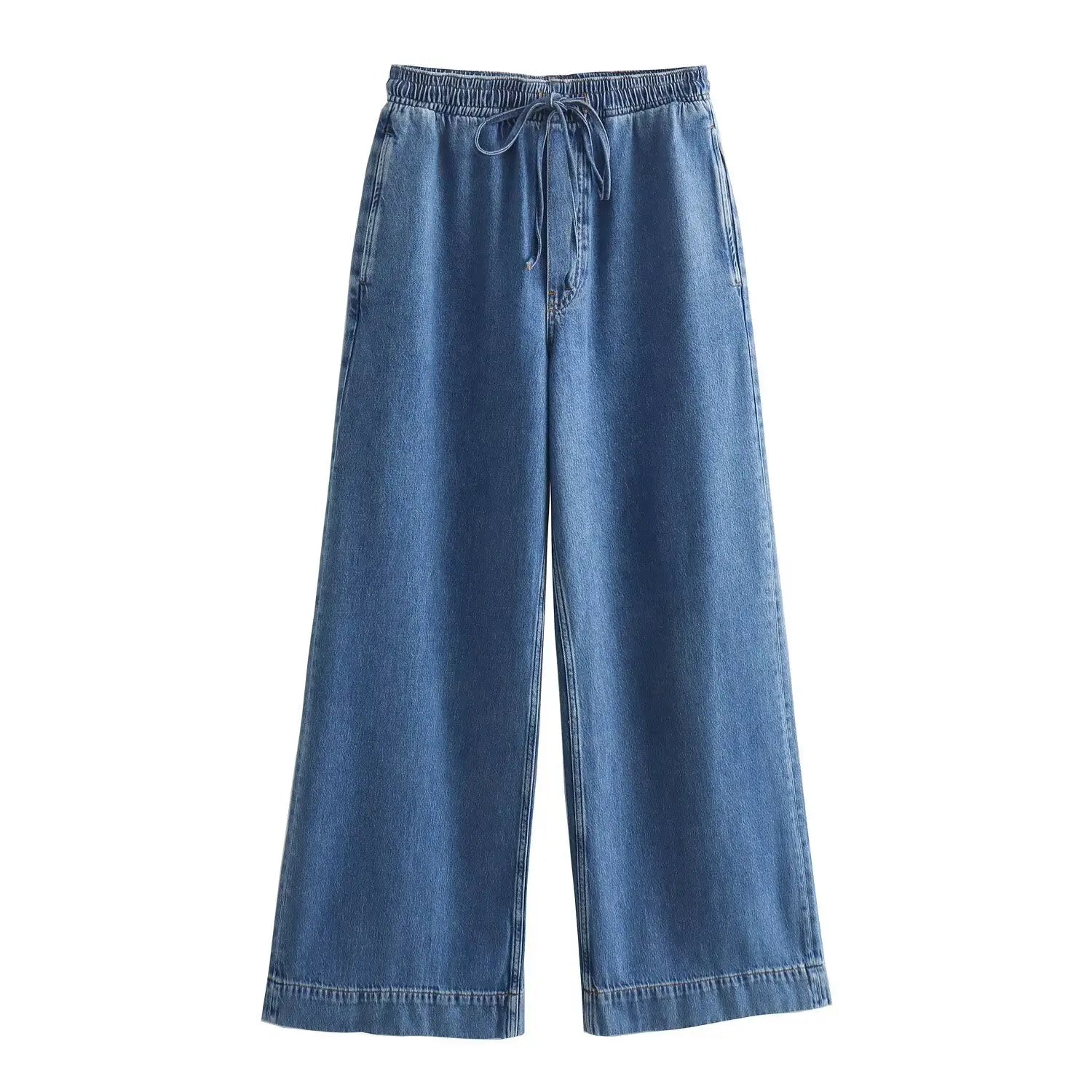 Women's Parkway Denim Blouse Jacket and High Waist Trousers