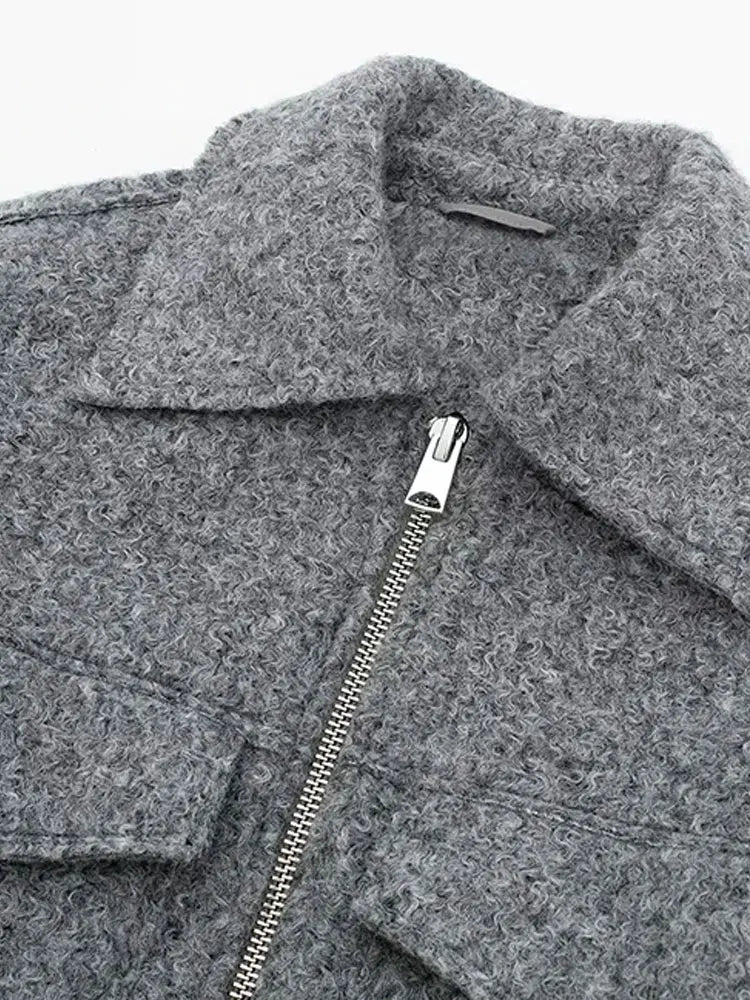Women's Patch Pockets Flaps Cropped Jacket