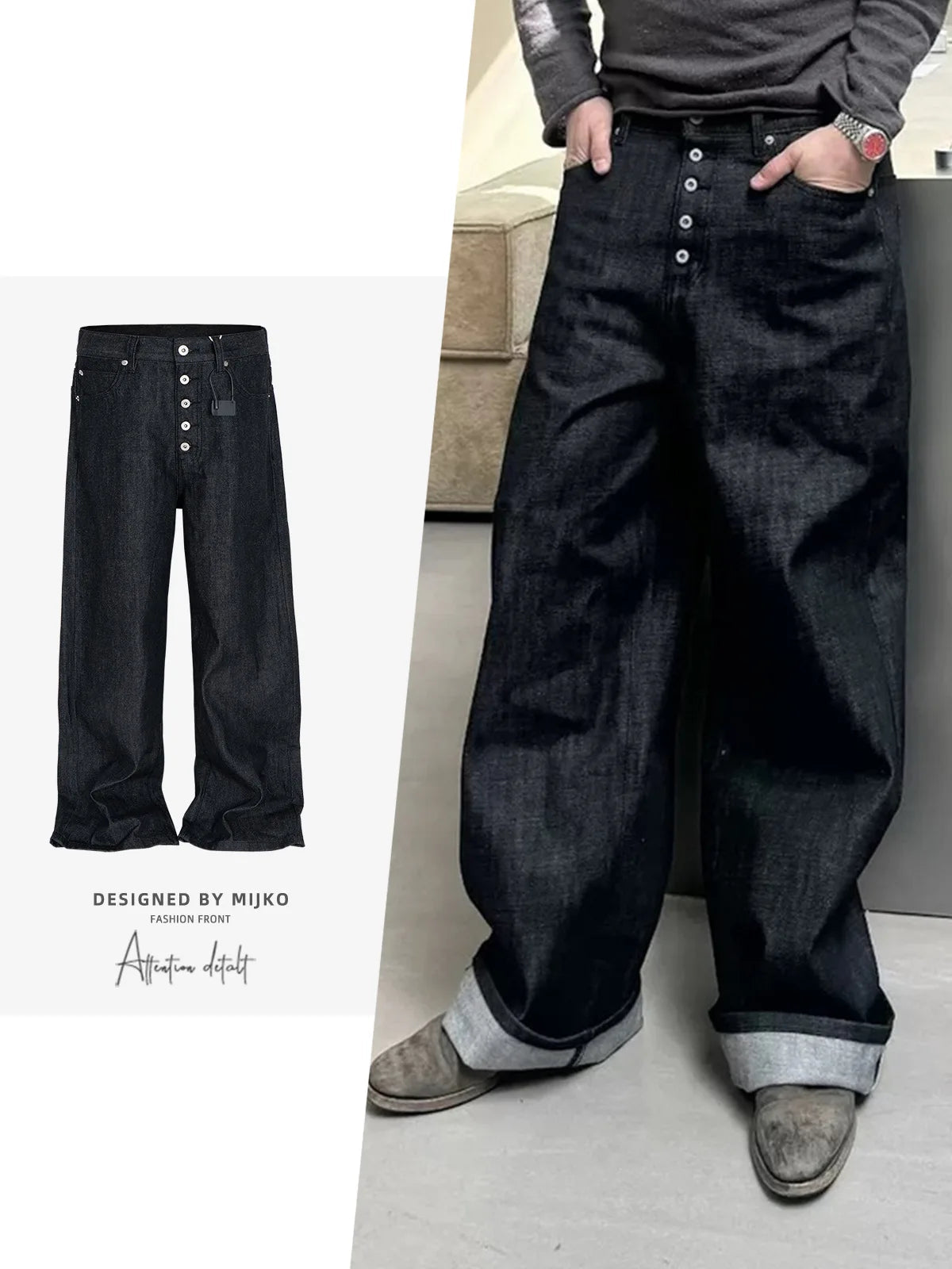 Men's Vintage Casual Denim Pants