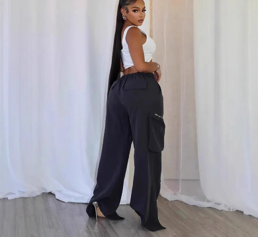Women’s Drawstring Cargo Trousers