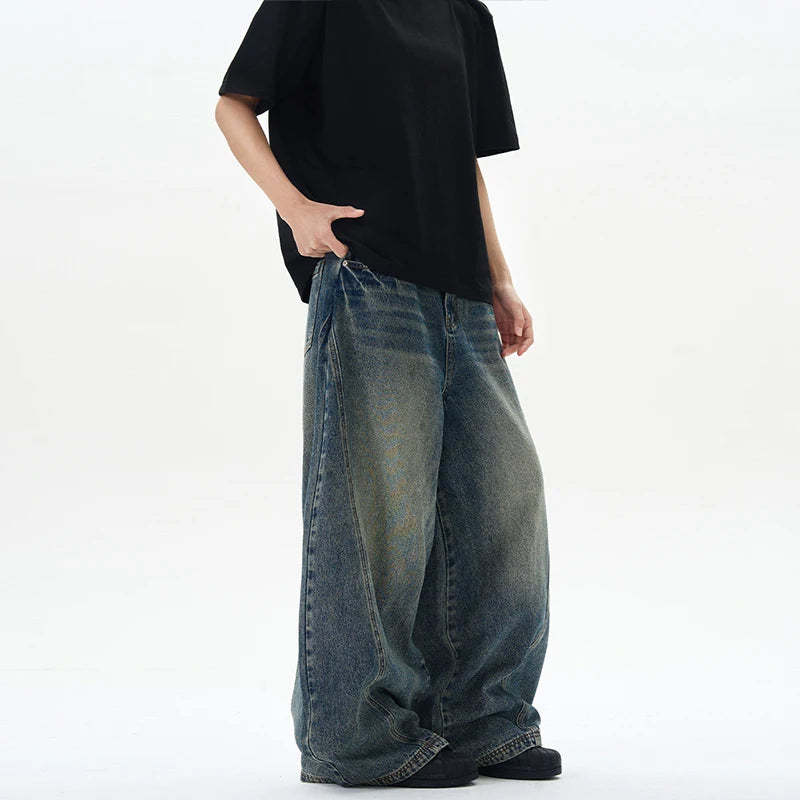 Men's Oversized Wide Leg Denim Pants