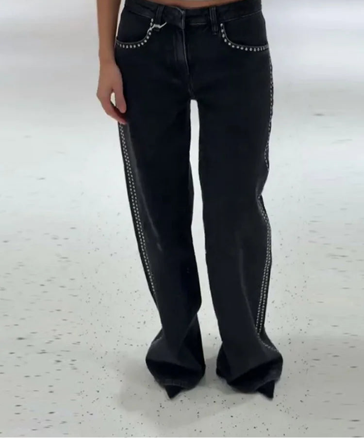 Women's Beaded Jeans
