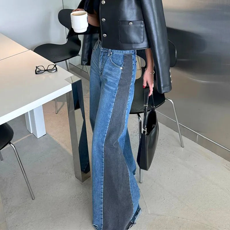 Women's Loose Wide Leg Denim Trousers