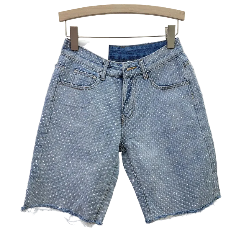 Women's Parkway Rhinestone Denim Shorts