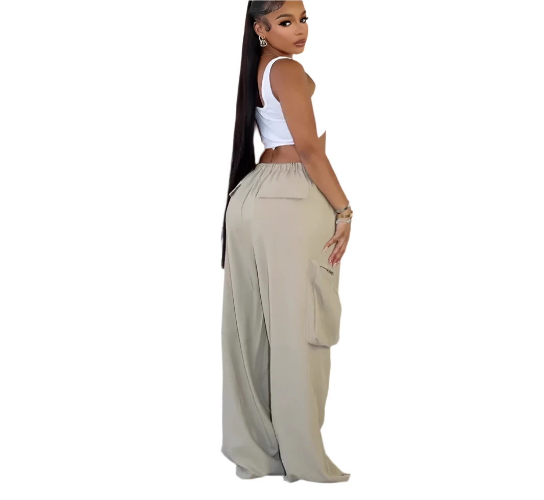 Women’s Drawstring Cargo Trousers