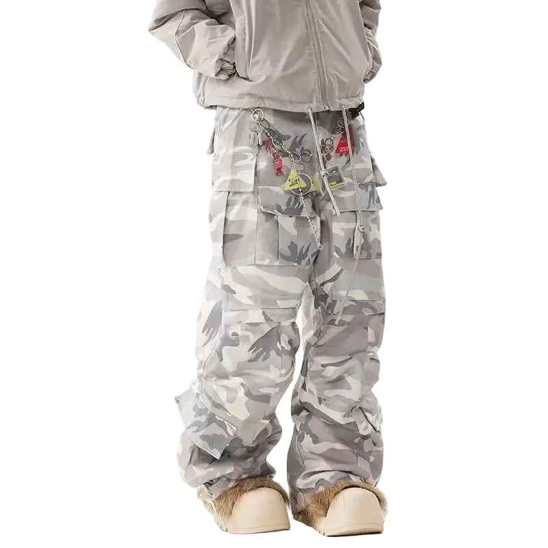 Men's Wide Leg Causal Straight Cargo Pants