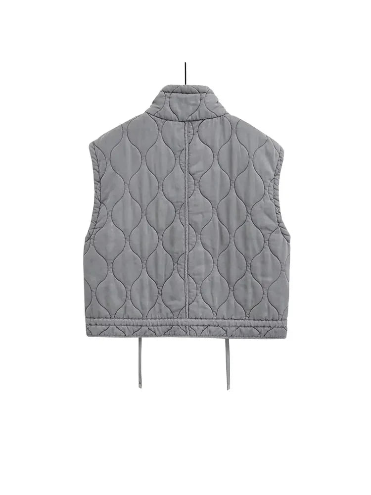 Women's Quilted Cotton Vest Jacket
