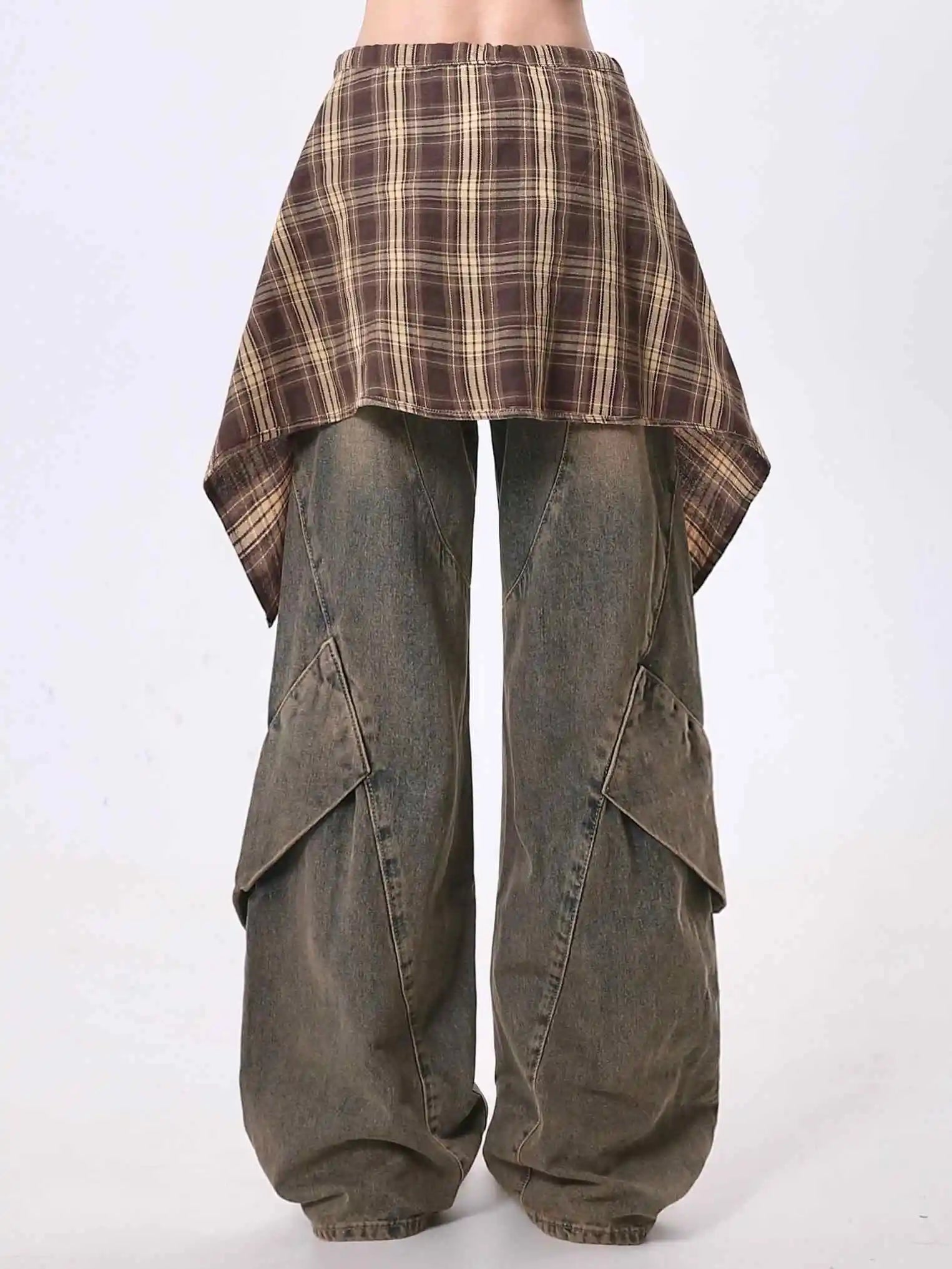 Women Harajuku Vintage Baggy Denim Trousers