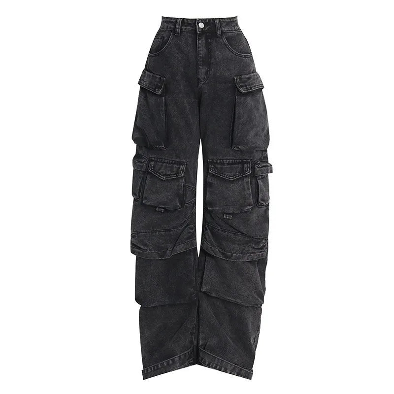 Women's Denim Workwear Multi-Pocket Jeans