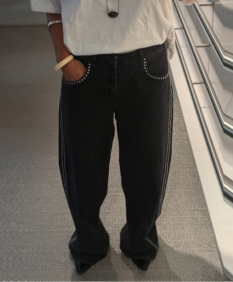 Women's Beaded Jeans