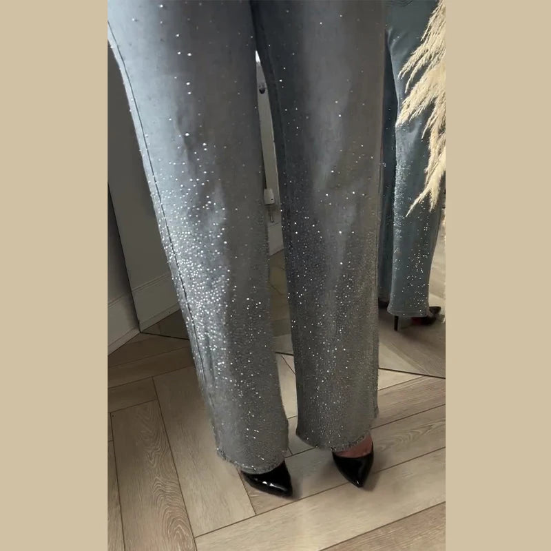 Women's Sparkling Denim Jeans Pant