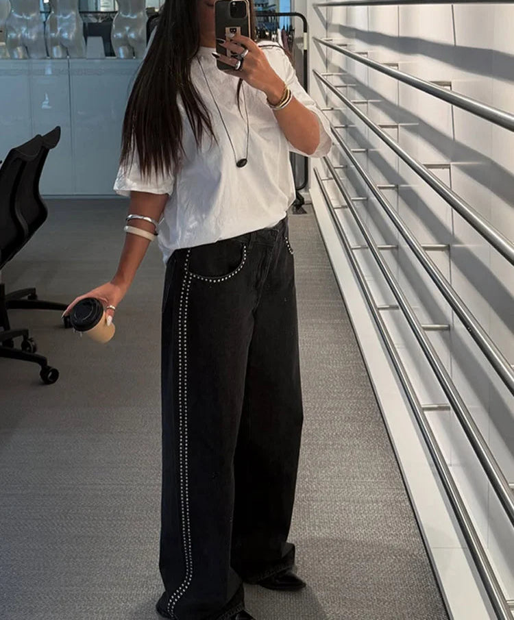 Women's Beaded Jeans