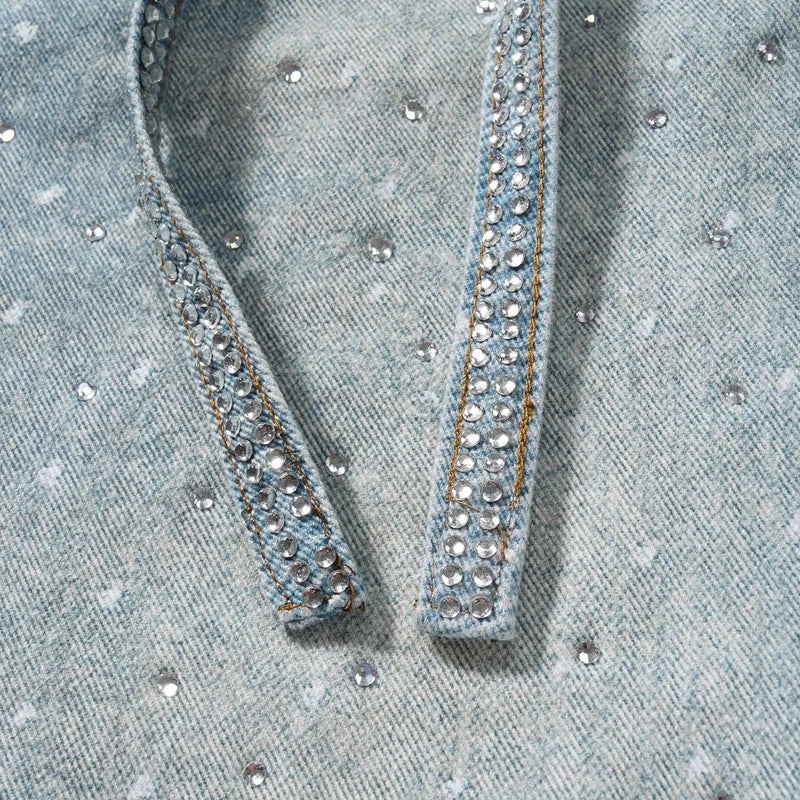 Rhinestone Denim Shorts (Unisex)