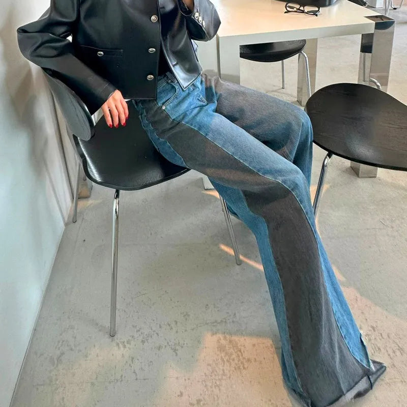 Women's Loose Wide Leg Denim Trousers