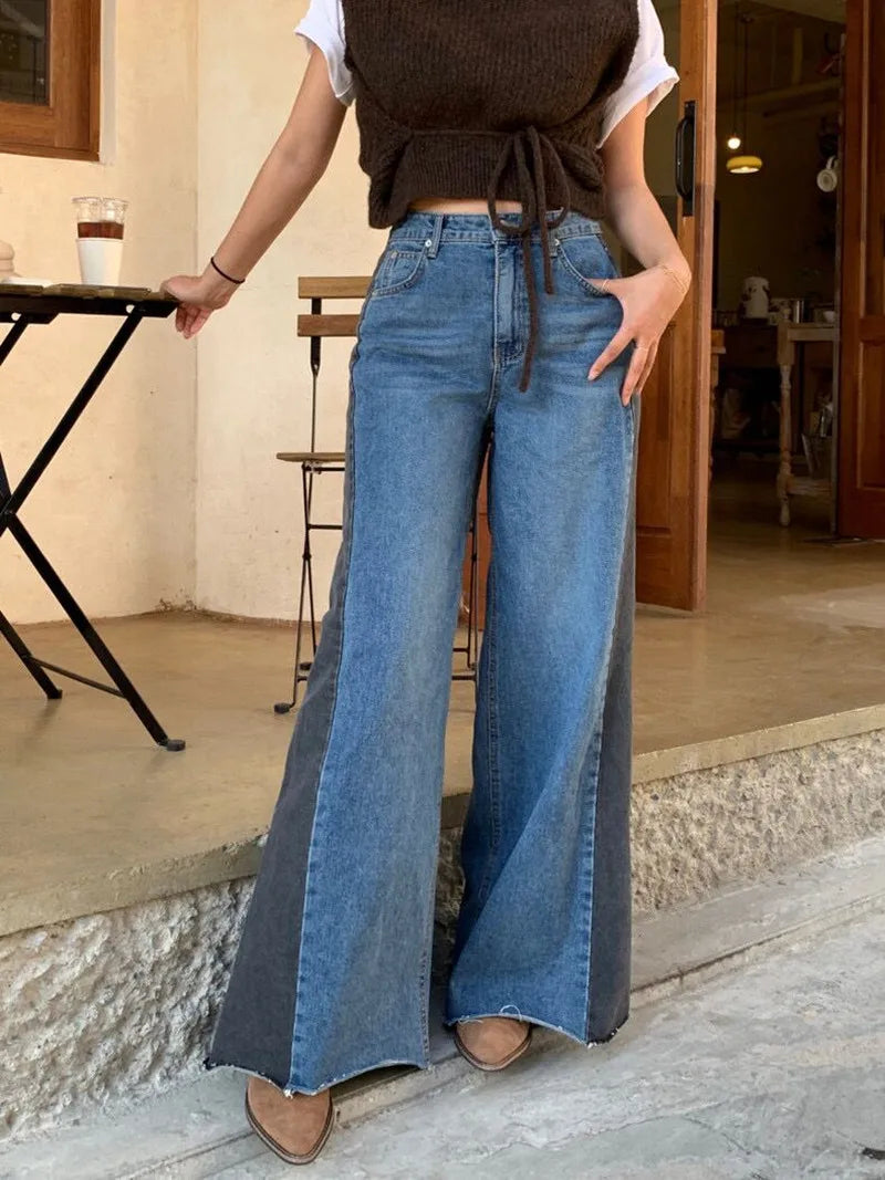 Women's Loose Wide Leg Denim Trousers