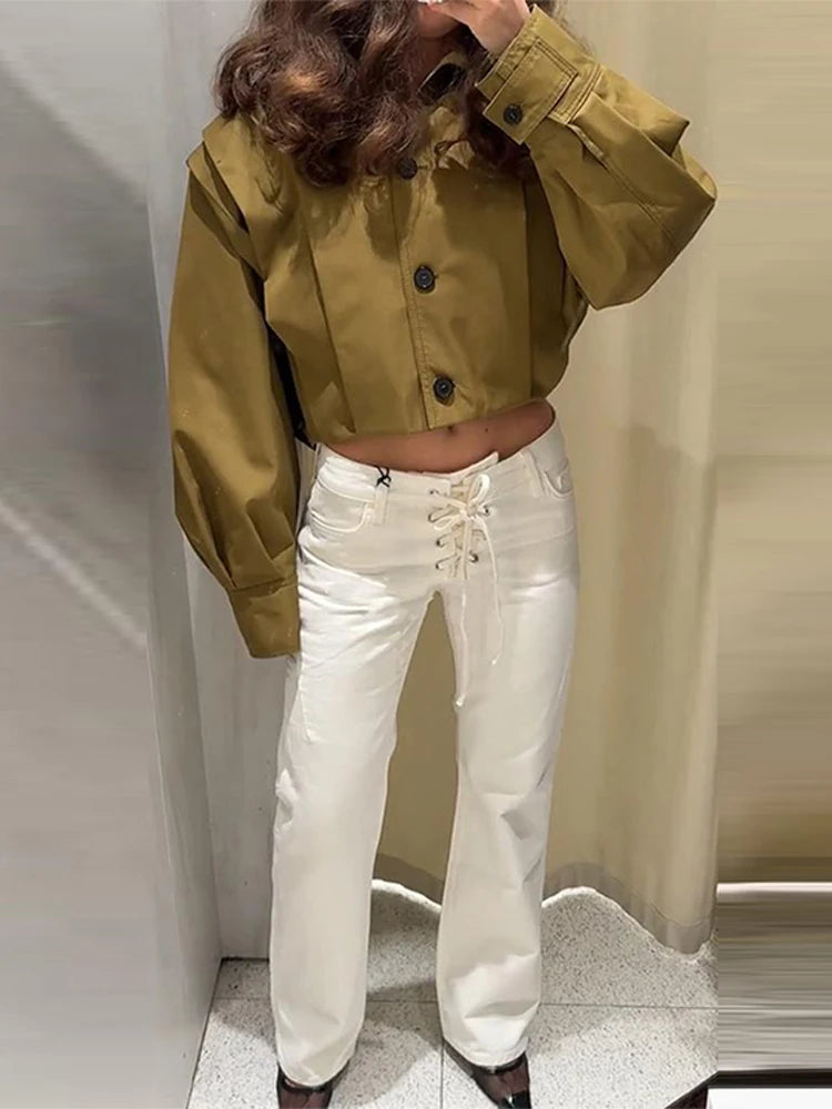Women's Low Rise White Denim Jeans