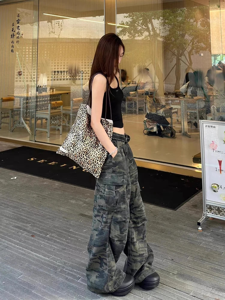 Women's Fatigue-Camouflage Casual Work Pants