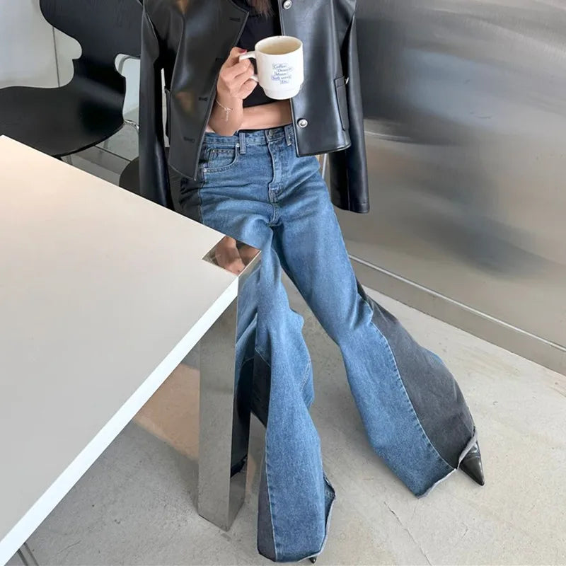 Women's Loose Wide Leg Denim Trousers