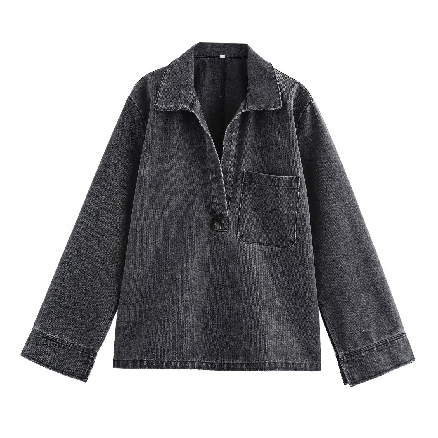 Women's Parkway Denim Blouse Jacket and High Waist Trousers