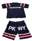Parkway Nautique Knit Shorts (Navy/Red/White - Unisex)