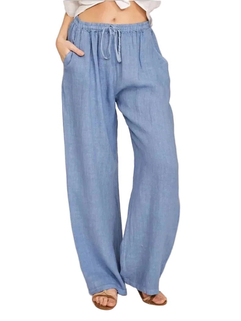 Women's Casual Loose Elastic Waist Trouser