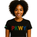 PKWY Multi-Color Logo Tee (Black)