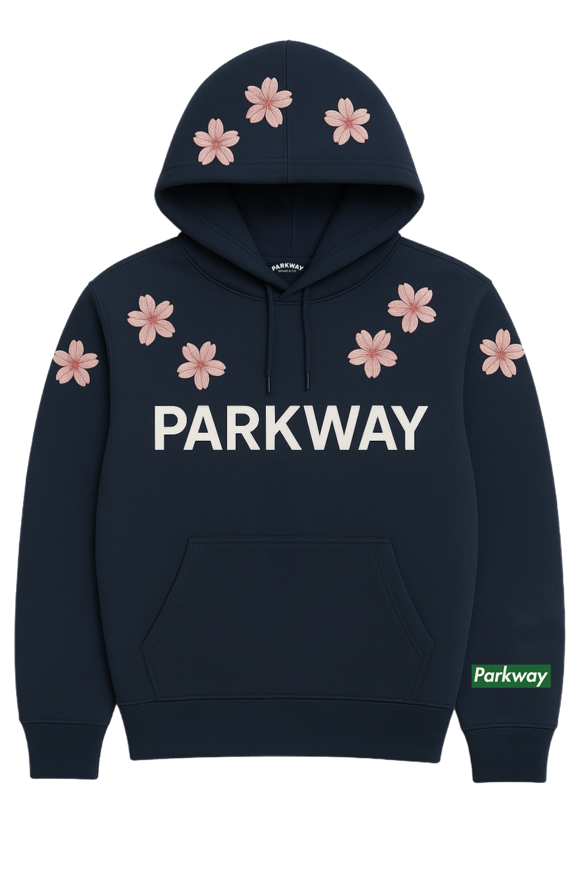 Cherry Blossom Parkway Hoodie (Navy)