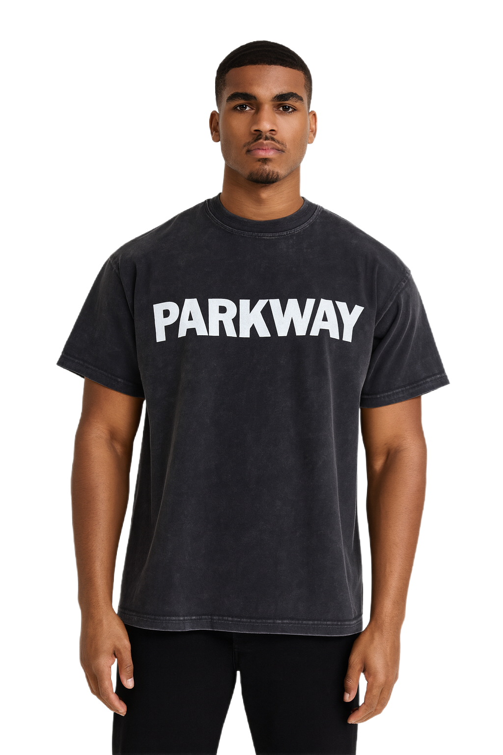 PARKWAY Classic Oversized Acid Wash Tee