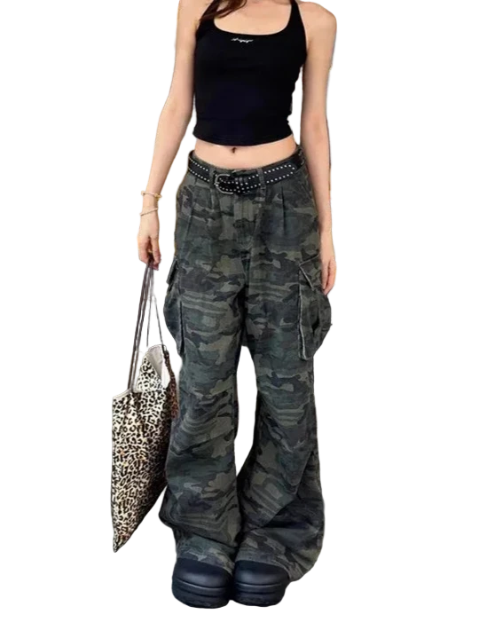 Women's Fatigue-Camouflage Casual Work Pants