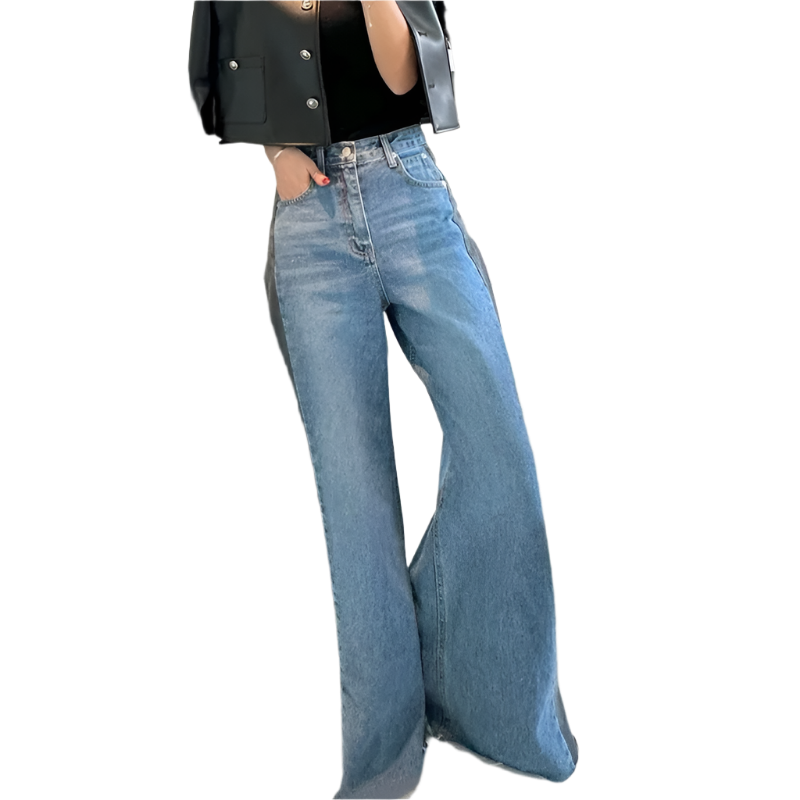 Women's Loose Wide Leg Denim Trousers
