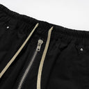 Unisex Parkway Drawstring Black Cargo Pants