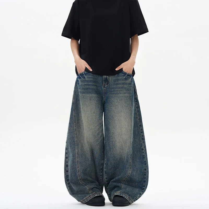 Men's Oversized Wide Leg Denim Pants