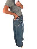 Women's High Waist Straight Baggy Wide Leg Jeans