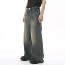 Men's Baggy Wide Leg Stone Washed Jeans