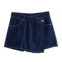 Women’s Denim Short Sleeve Cropped Shirt & Skirt