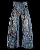 Cherry Blossom Ripped Vintage Baggy Jeans (Unisex)