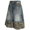 Ripped Fatigue Half Denim Shorts (Unisex)