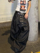High Waist Baggy Premium Denim