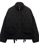 Women's High Collar Large Pocket Quilted Coat