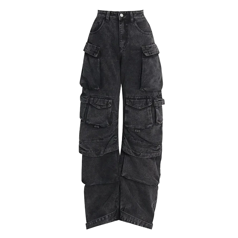 Women's Denim Workwear Multi-Pocket Jeans