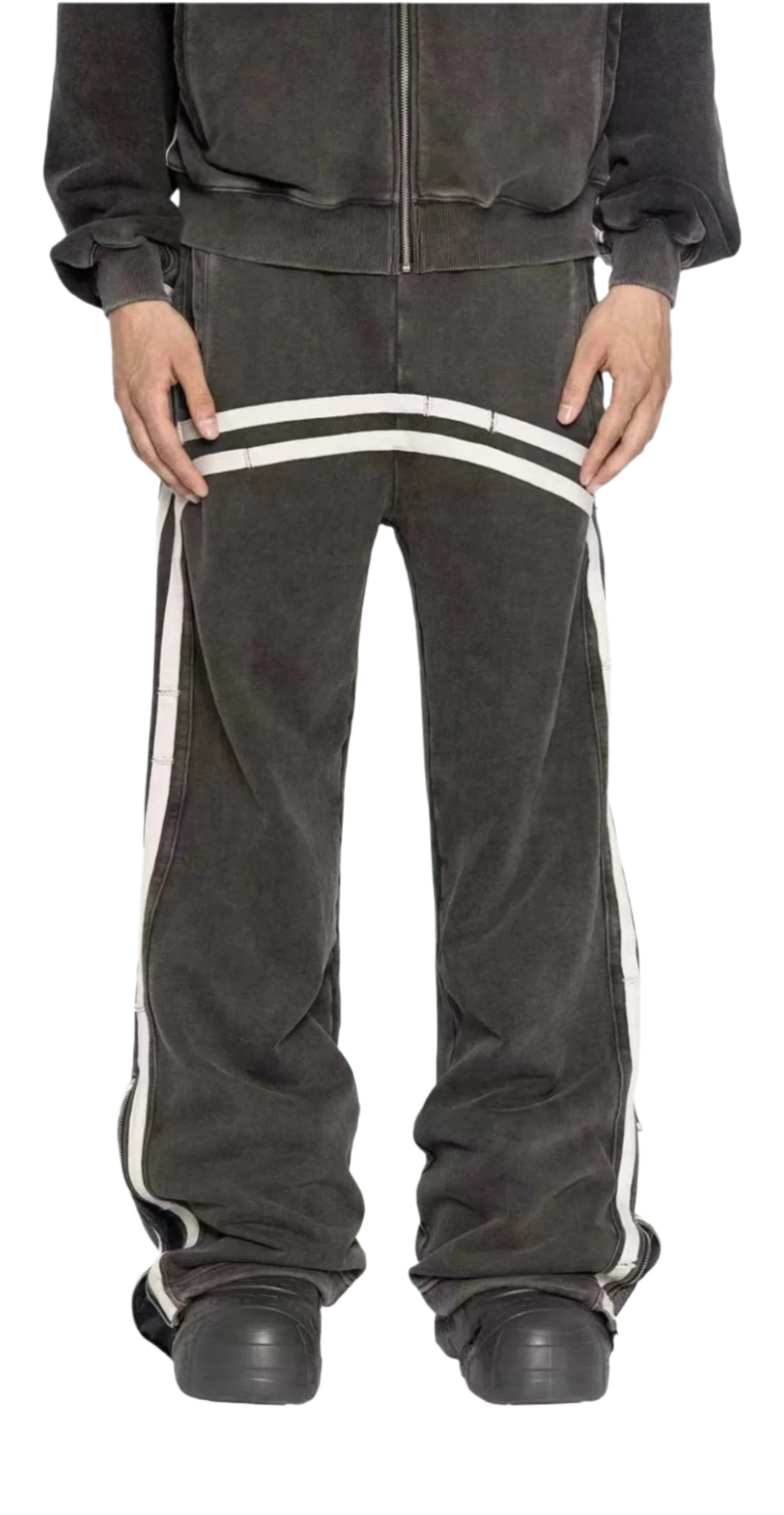 Men's Double Striped Wide Leg Pants