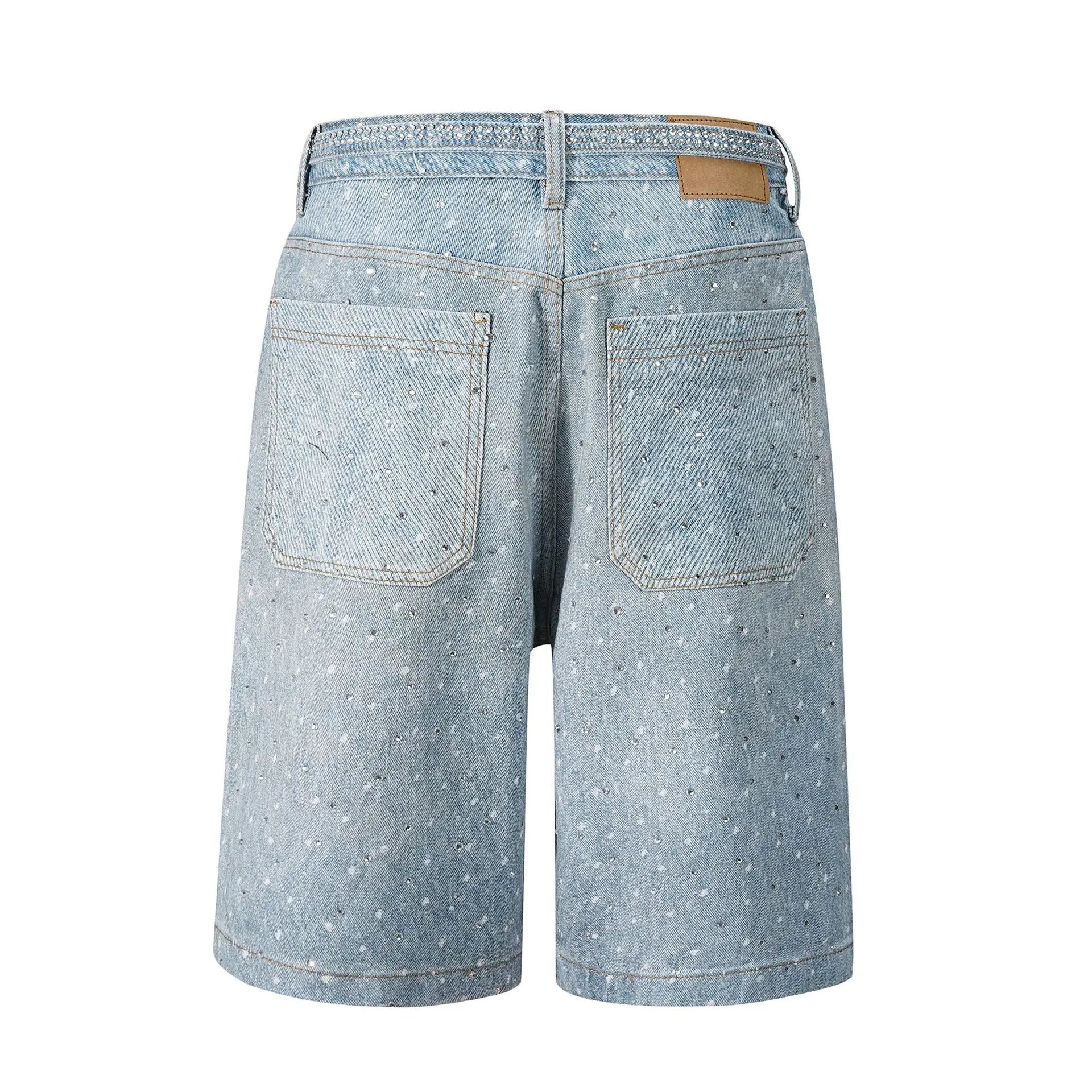 Rhinestone Denim Shorts (Unisex)