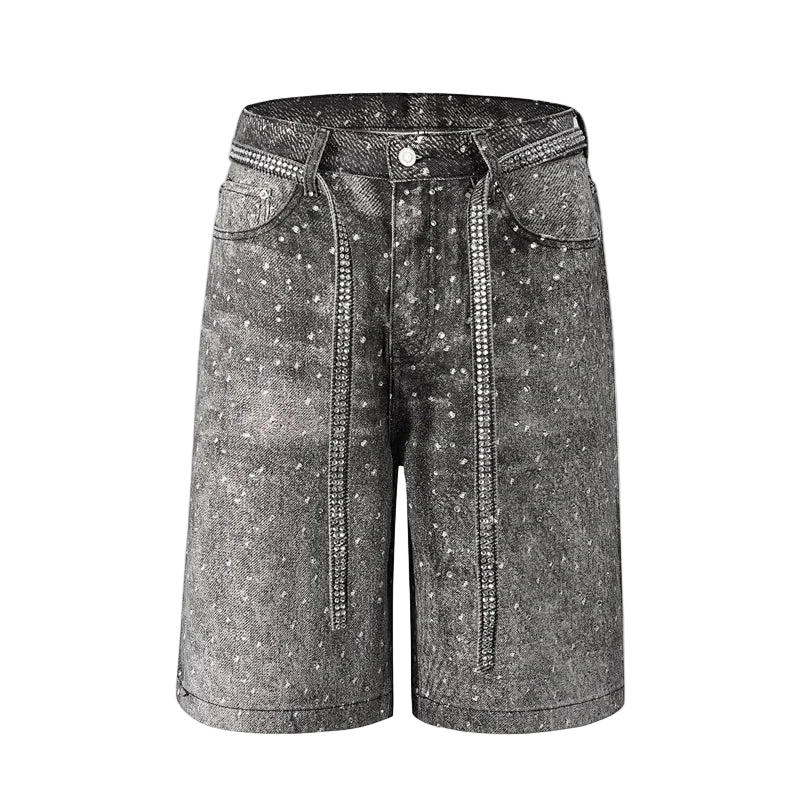 Rhinestone Denim Shorts (Unisex)