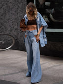 Women's Oversized Denim Two Piece Set
