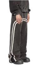 Men's Double Striped Wide Leg Pants