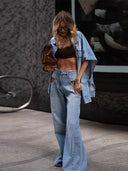 Women's Oversized Denim Two Piece Set