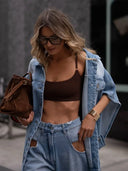 Women's Oversized Denim Two Piece Set